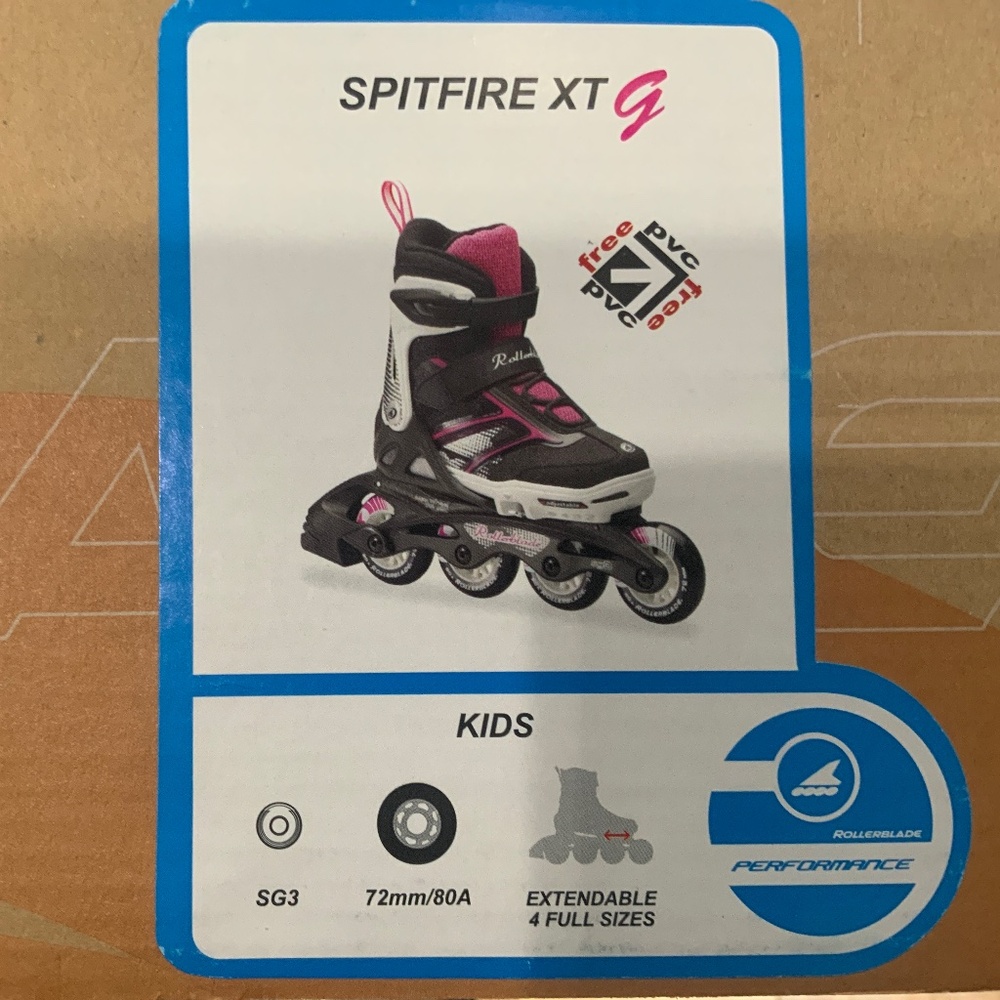 Rollerblade Spitfire XT G Black and Pink Adjustable Rollerblades